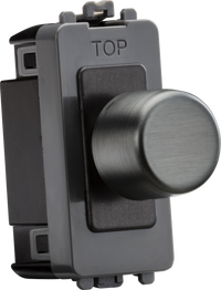 Knightsbridge GDM200SB 1G 2-Way 10-200W 10-100W LED Trailing Edge Dimmer - Smoked Bronze