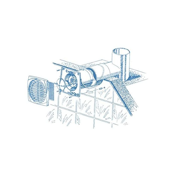 Blauberg LINE-E-150-H Powerful Slimline Bathroom Extractor Fan with Humidity Sensor - 6" 150mm - westbasedirect.com