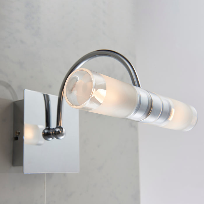 Endon 447 Shore 2lt Wall Chrome plate & clear/frosted glass 2 x 33W G9 clear capsule (Required) - westbasedirect.com