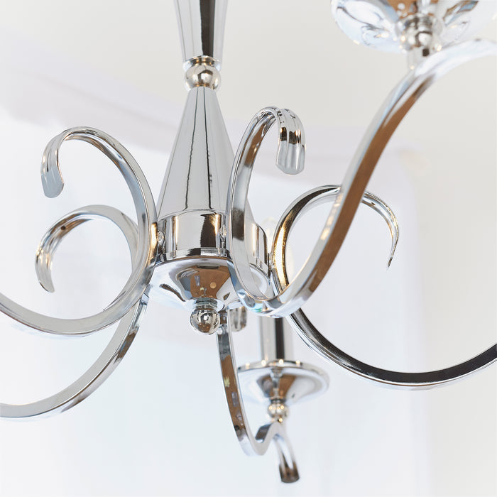 Endon KORA-5CH Kora 5lt Pendant Chrome plate 5 x 40W E14 candle (Required) - westbasedirect.com