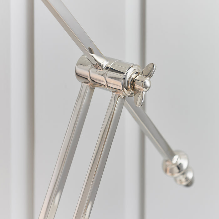 Endon EH-RASKIN-TL Raskin 1lt Table Polished nickel plate 40W E14 candle (Required) - westbasedirect.com