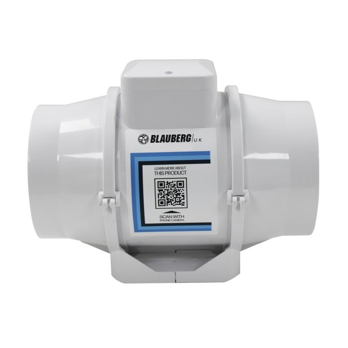 Blauberg TURBO-E-125 Turbo-E In-line Mixed Flow Extractor Fan - 5" 125mm - westbasedirect.com