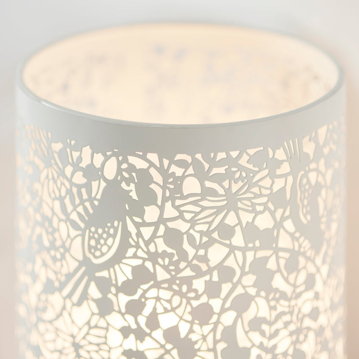 Endon 61684 Secret garden 1lt Wall Matt ivory 6W LED E14 (Required) - westbasedirect.com