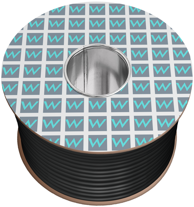 Time 3182Y 2 Core Round Flexible 1.5mm Black Cable - 50M - westbasedirect.com