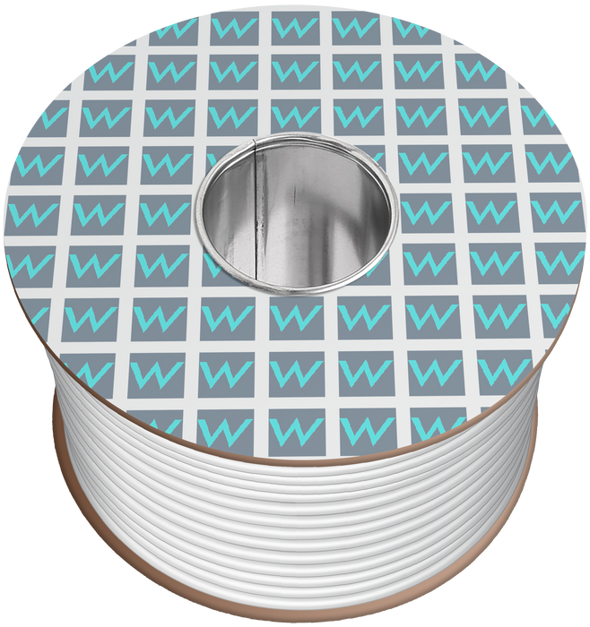 Time 3182Y 2 Core Round Flexible 1.0mm White Cable - 50M - westbasedirect.com