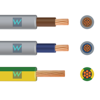1m Flexi Meter Tails Pack 19-Strand 25mm Brown & Blue 6181YF & 16mm Green/Yellow 6491X - 1m