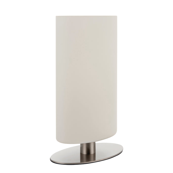 Endon 68492 Palmer 1lt Table Satin nickel plate & opal glass 40W E14 golf (Required) - westbasedirect.com