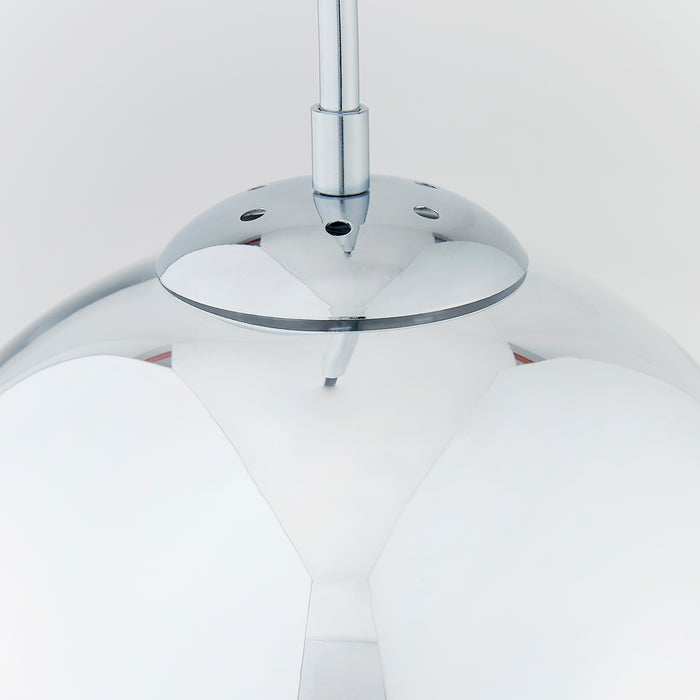 Endon 68959 Paloma 1lt Pendant Chrome plate & clear ribbed glass 7W LED E14 (Required) - westbasedirect.com