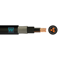 6943X 3 Core Steel Wire Armoured SWA PVC 25.0mm Black Cable - Cut to Length sold per 1 metre