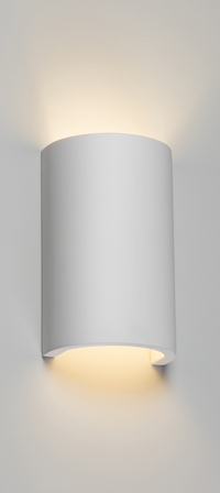 Knightsbridge PWL1 230V G9 40W Curved Up & Down Plaster Wall Light
