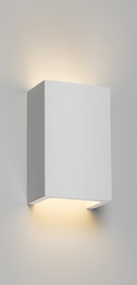 Knightsbridge PWL2 230V G9 40W Cuboid Up & Down Plaster Wall Light