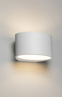 Knightsbridge PWL3 230V G9 40W Curved Up & Down Plaster Wall Light 200mm