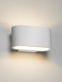 Knightsbridge PWL4 230V G9 40W Curved Up & Down Plaster Wall Light 180mm