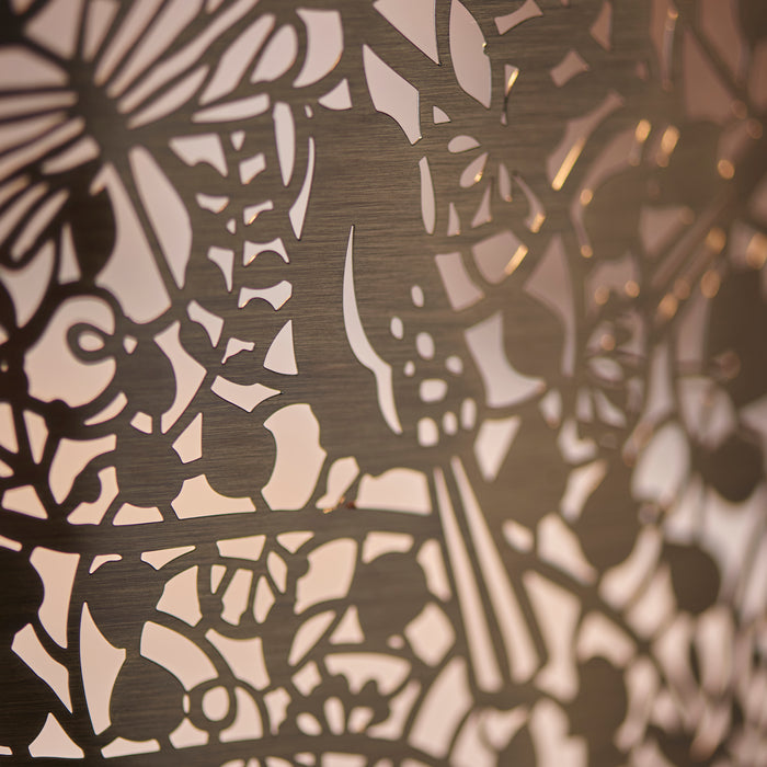 Endon 70103 Secret garden 1lt Pendant easyfit Antique brass plate 10W LED E27 or B22 (Required) - westbasedirect.com