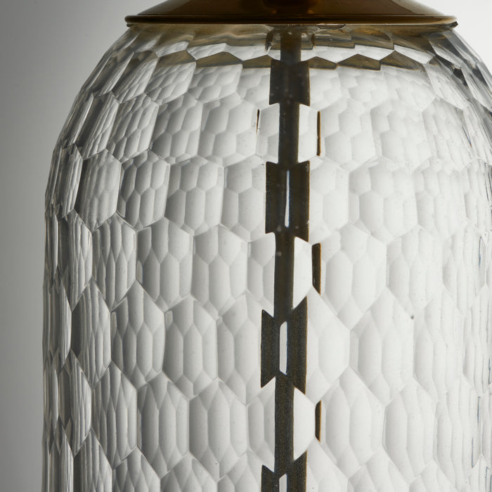 Endon 73106 Wistow 1lt Table Solid brass & clear glass 60W E27 GLS (Required) - westbasedirect.com