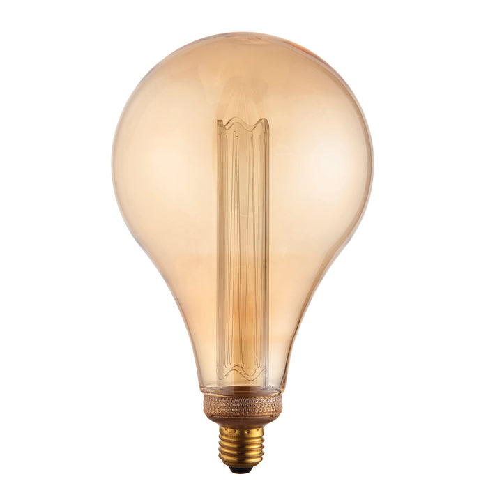 Endon 77084 XL E27 LED Globe 1lt Accessory Amber glass 2.5W LED E27 Warm White - westbasedirect.com