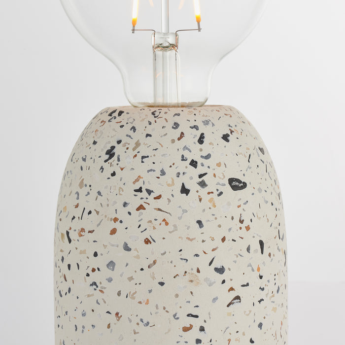 Endon 78181 Terrazzo 1lt Table White terrazzo 40W E27 GLS (Required) - westbasedirect.com