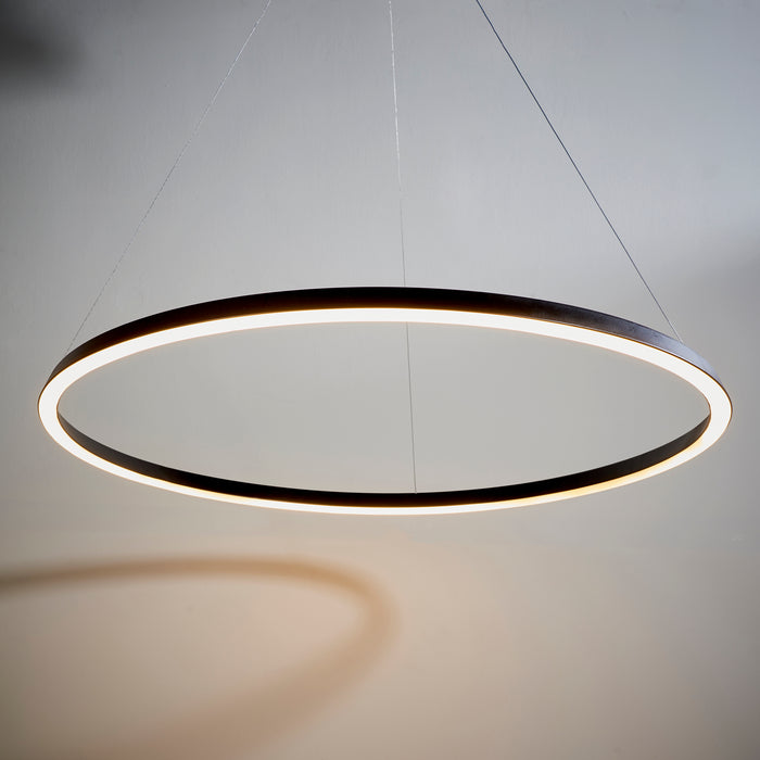 Endon 80628 Staten 1lt Pendant Matt black & white silicone 43.5W LED tape module (SMD 2835) Warm White - westbasedirect.com