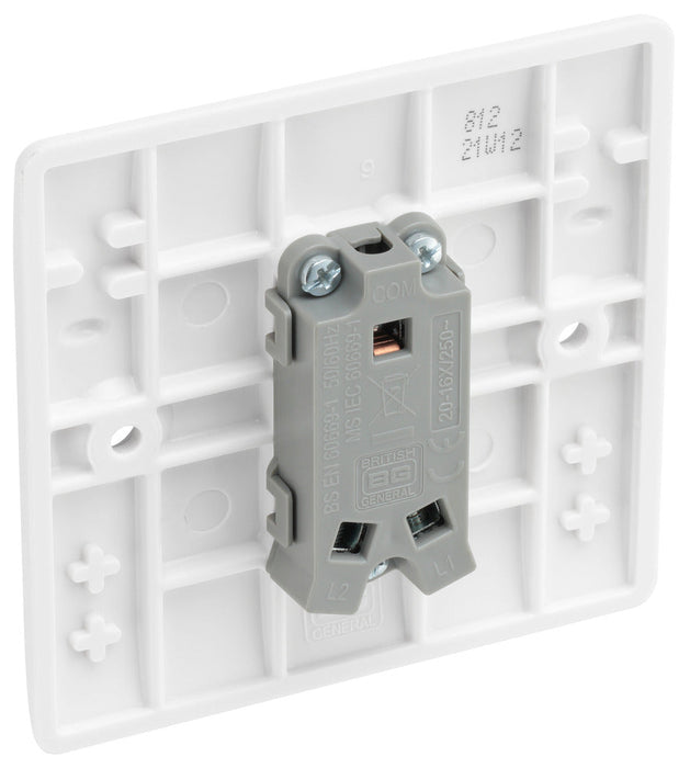 BG 812 White Round Edge Single Light Switch 10A (5 Pack) - westbasedirect.com