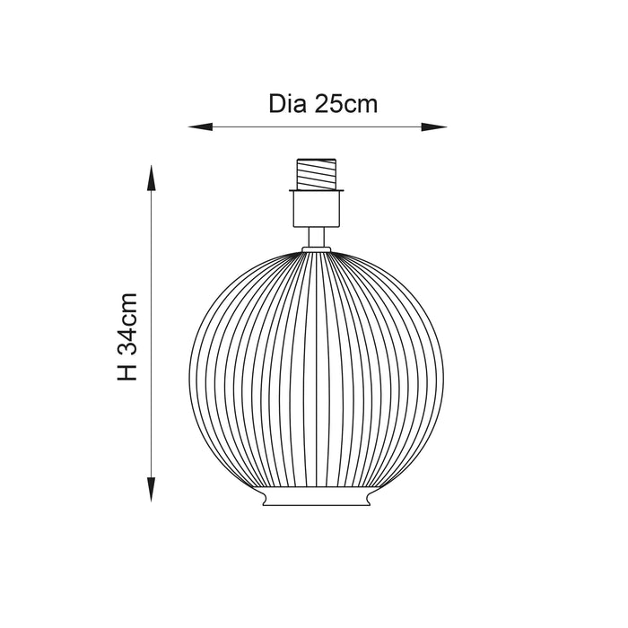 Endon 82114 Jemma 1lt Table Smokey grey ribbed glass & satin nickel plate 10W LED E27 (Required) - westbasedirect.com
