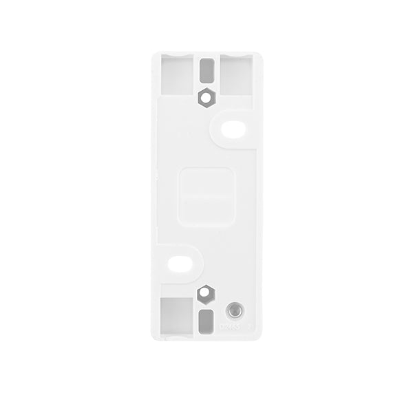 BG White Round Edge Single Architrave Surface Box 19mm - westbasedirect.com