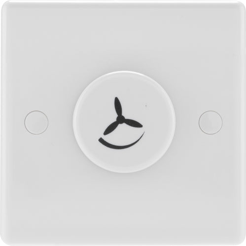 BG 887 White Round Edge 100W Single Fan Controller - westbasedirect.com