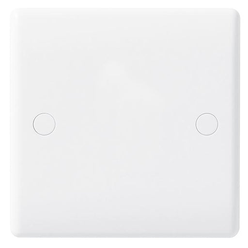 BG 894 White Round Edge Single Blanking Plate - westbasedirect.com