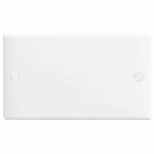 BG 895 White Round Edge Double Blanking Plate - westbasedirect.com