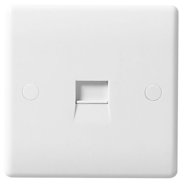 BG 8BTS/2 White Round Edge Double Slave Telephone Socket (Screw) - westbasedirect.com