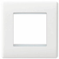 BG 8EMS2 White Round Edge Twin Euro Module Faceplate