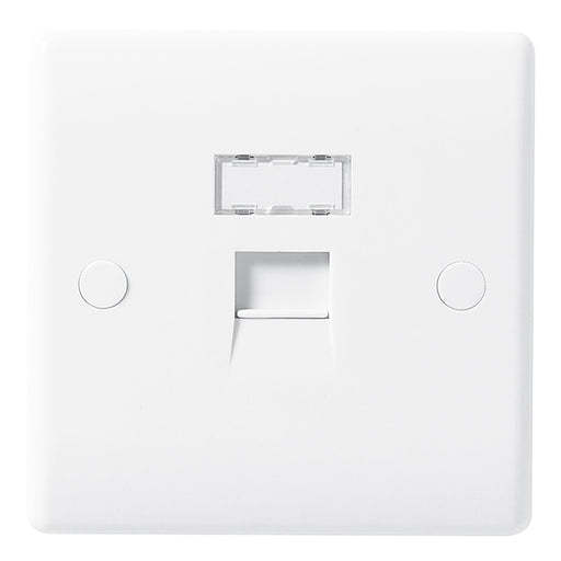 BG 8RJ45/1 White Round Edge RJ45 Single Data Outlet Socket (Screw) - westbasedirect.com