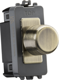 Knightsbridge GDM022AB 6A 1G 2-Way Dummy Dimmer Module - Antique Brass