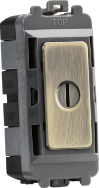 Knightsbridge GDM009AB 20AX 2 Way SP Key Module - Antique Brass