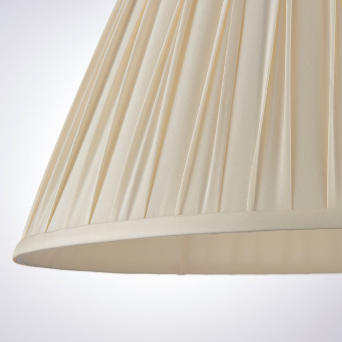 Endon 94354 Chatsworth 1lt Shade Ivory silk 60W E27 or B22 GLS (Required) - westbasedirect.com
