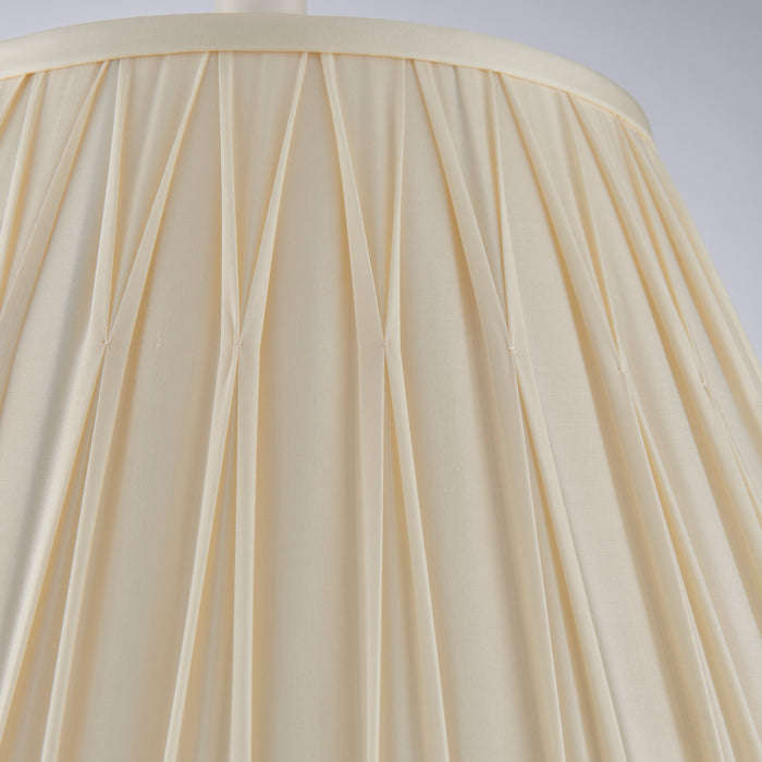 Endon 94354 Chatsworth 1lt Shade Ivory silk 60W E27 or B22 GLS (Required) - westbasedirect.com