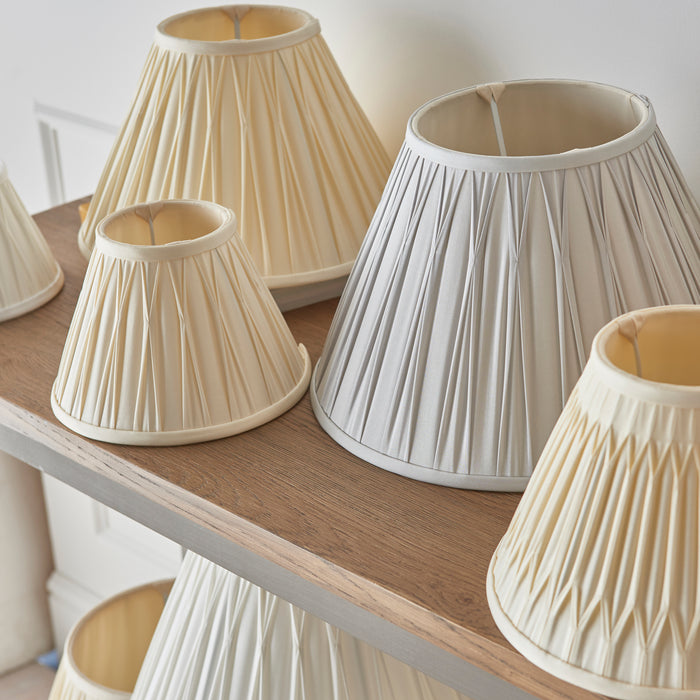 Endon 94354 Chatsworth 1lt Shade Ivory silk 60W E27 or B22 GLS (Required) - westbasedirect.com
