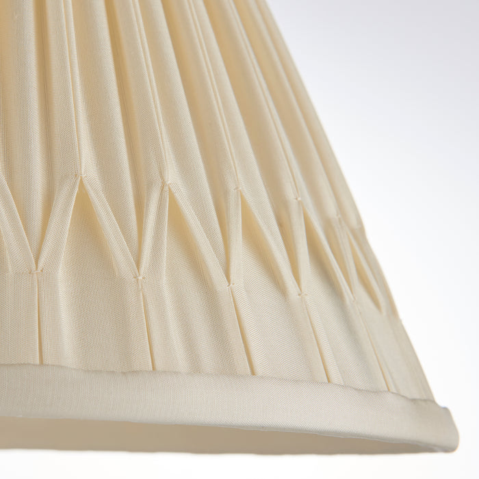Endon 94355 Chatsworth 1lt Shade Ivory silk 60W E27 or B22 GLS (Required) - westbasedirect.com