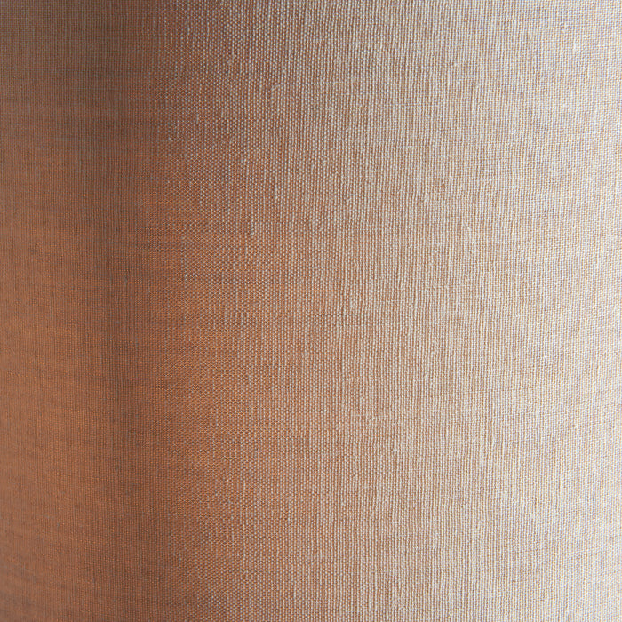 Endon 95466 Fraser 1lt Floor Satin brass plate & natural linen mix fabric 10W LED E27 (Required) - westbasedirect.com