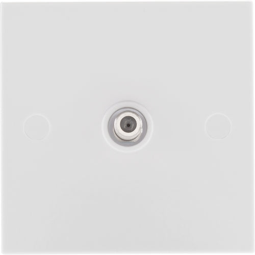 BG 964 White Square Edge 1 Gang Satellite Socket - westbasedirect.com