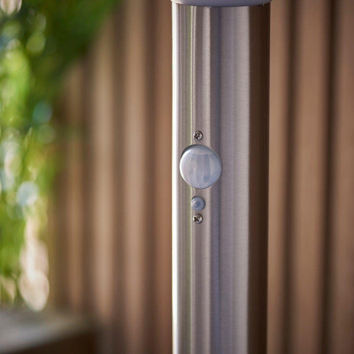 Endon 96926 Halton 1lt Floor Brushed stainless steel & white pc 5.88W LED (SMD 3528) Warm White - westbasedirect.com