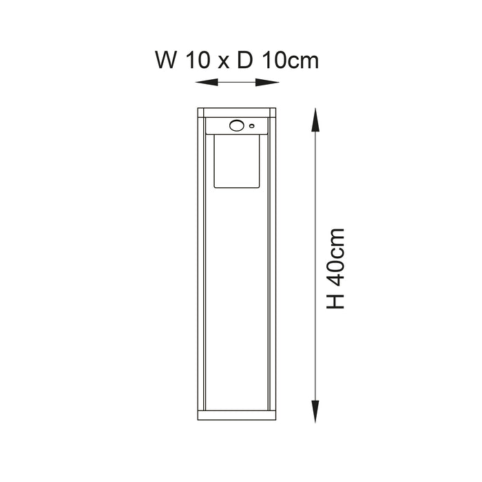 Endon 96929 Hallam 1lt Floor Textured black & white pc 2.7W LED (SMD 3528) Warm White - westbasedirect.com