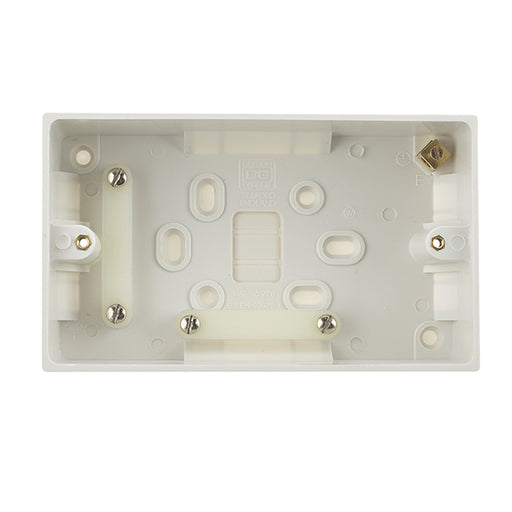 BG White Square Edge Double Surface Box 50mm - westbasedirect.com