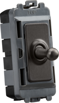 Knightsbridge GDM05TOGSB 20AX Intermediate Grid Toggle Switch - Smoked Bronze