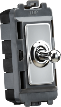 Knightsbridge GDM05TOGPC 20AX Intermediate Grid Toggle Switch - Polished Chrome