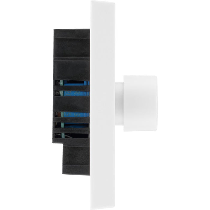 BG 984 White Square Edge 2-Way Quad Trailing Edge Dimmer Push On/Off - westbasedirect.com