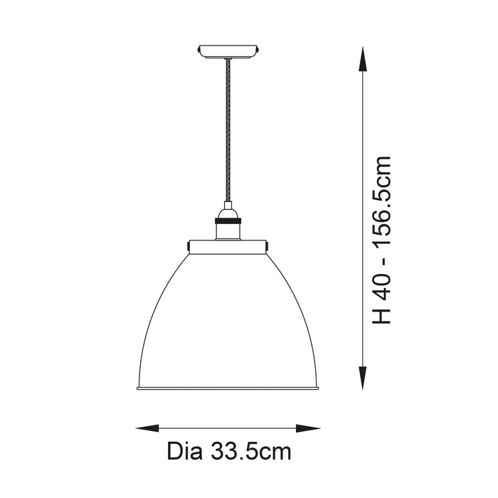Endon 98744 Franklin 1lt Pendant Antique brass plate 10W LED E27 (Required) - westbasedirect.com
