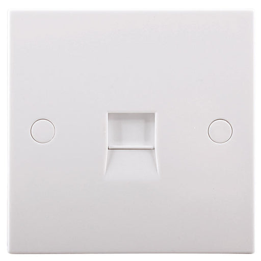 BG 9RJ11/1 White Square Edge RJ11 Single Data Outlet Socket (Screw) - westbasedirect.com