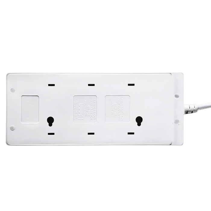 Masterplug 8 Socket 2m 13A Extension Lead + Indicator White - westbasedirect.com