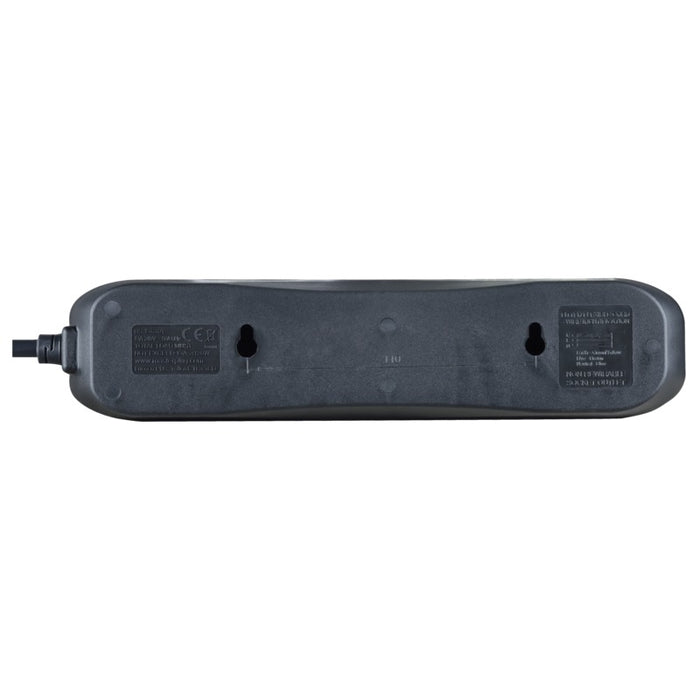 Masterplug 4 Socket 5m 13A Extension Lead Black - westbasedirect.com