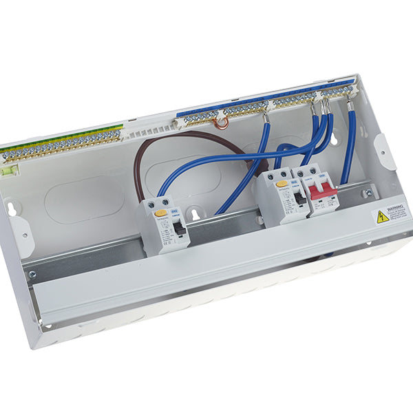BG CFUD6616 BG 22 Module 16 Way Unpopulated + 100A Switch, 2x63A 30mA RCD - westbasedirect.com